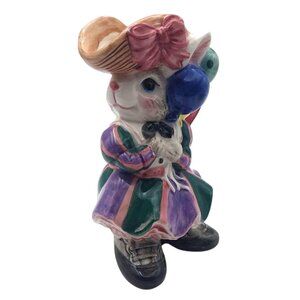 Fitz & Floyd Balloon Bunny Porcelain Creamer 1995 Retired Whimsical Rabbit